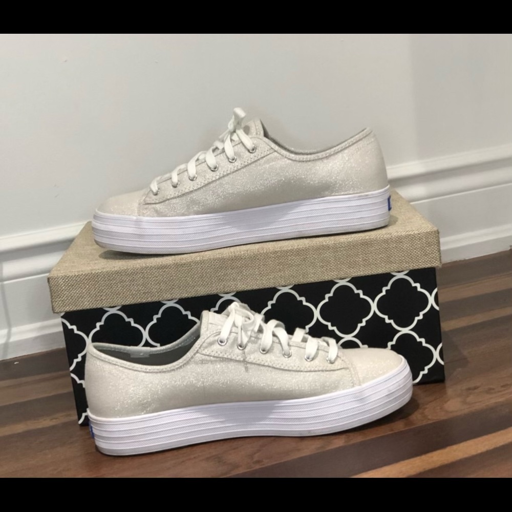 Keds platform shimmer shoes!